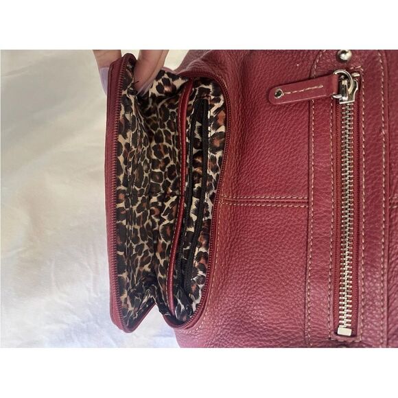 VTG Wilson Leather Mini Backpack Purse 10x9x4” Handbag Red - Picture 13 of 14